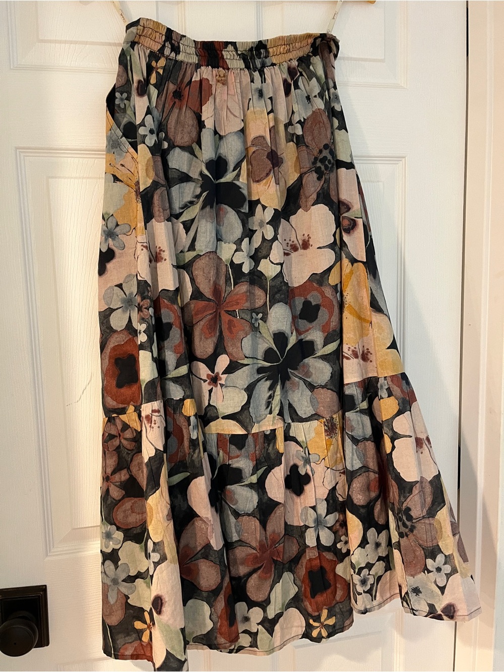 Cleobella Charlene ankle skirt Foraged Violets organic cotton XS maxi pockets - Picture 2 of 14